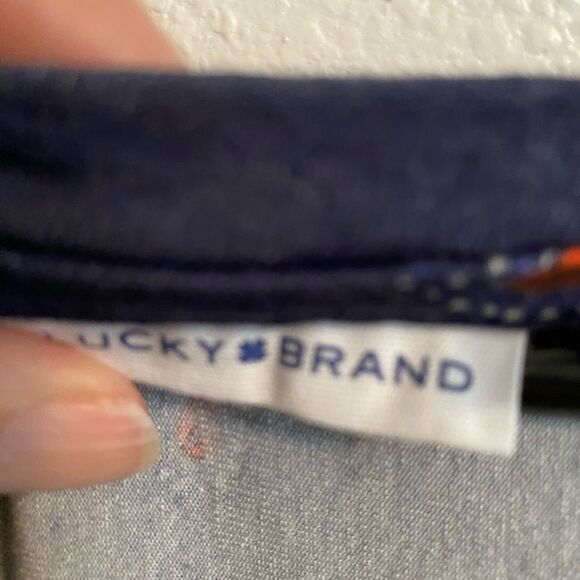 Lucky XL Navy Knit Paisley Print Dress, Boho AOP, Bohemian, Retro Style OF-1 - Picture 5 of 12